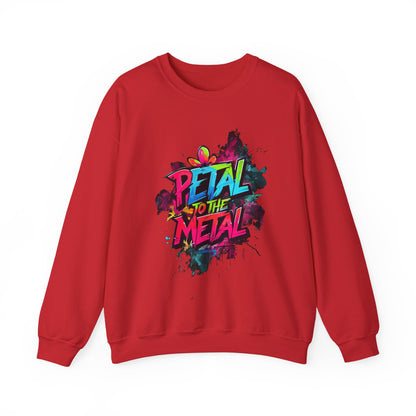 Petal To The Metal – Playful Vibrant Graffiti Typography Sweatshirt