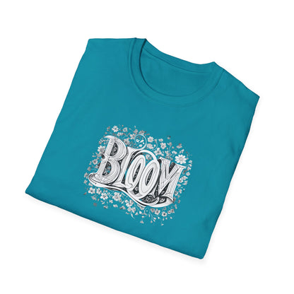 Vintage Bloom T-Shirt - Typography Monochrome Design