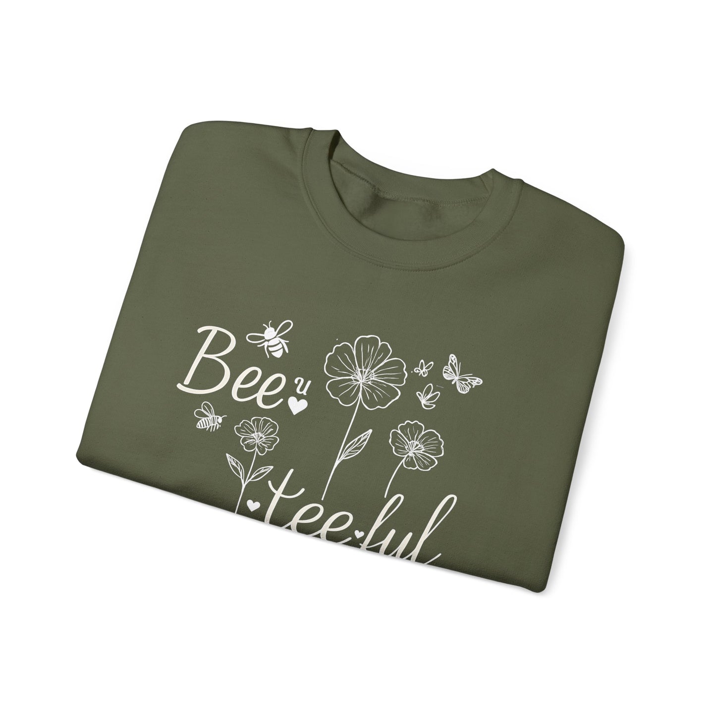 Beautiful – Whimsical Flowers, Bees & Butterflies Playful Sweatshirt
