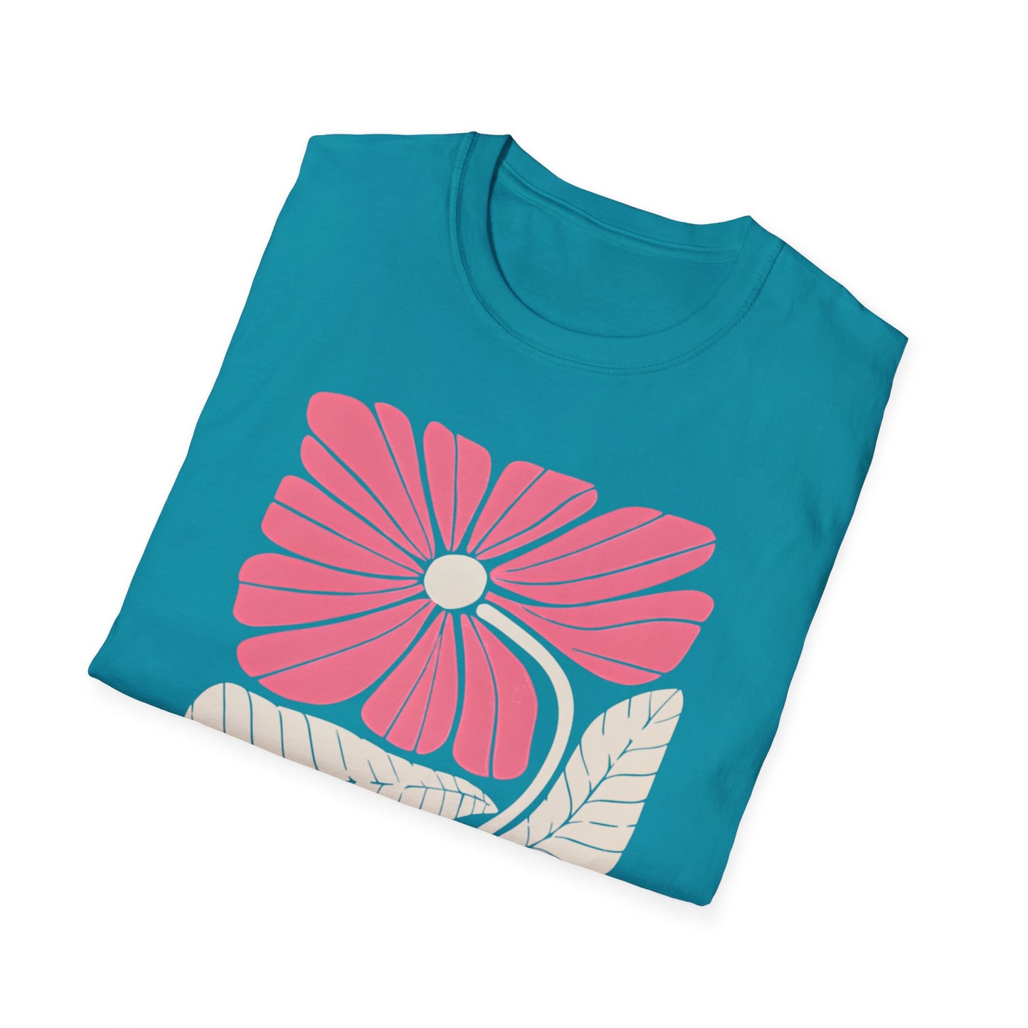 Vibrant Boho Flowers Minimalistic T-Shirt