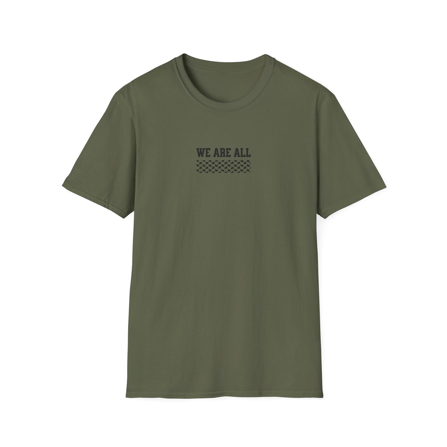 We Are All Palestinians - Front And Back Women's Face Design T-Shirt