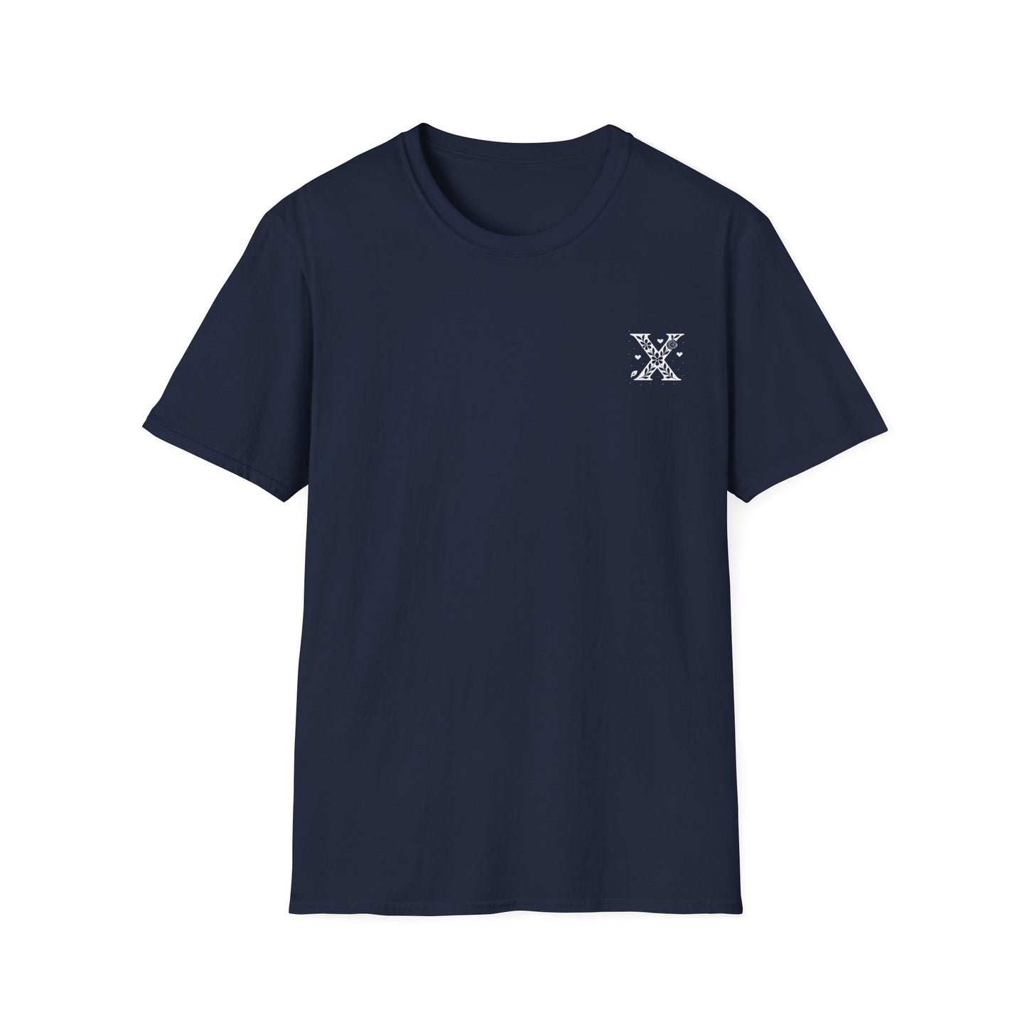 Letter X Flower T-Shirt - Letters Flowers Patterns Front And Back Design