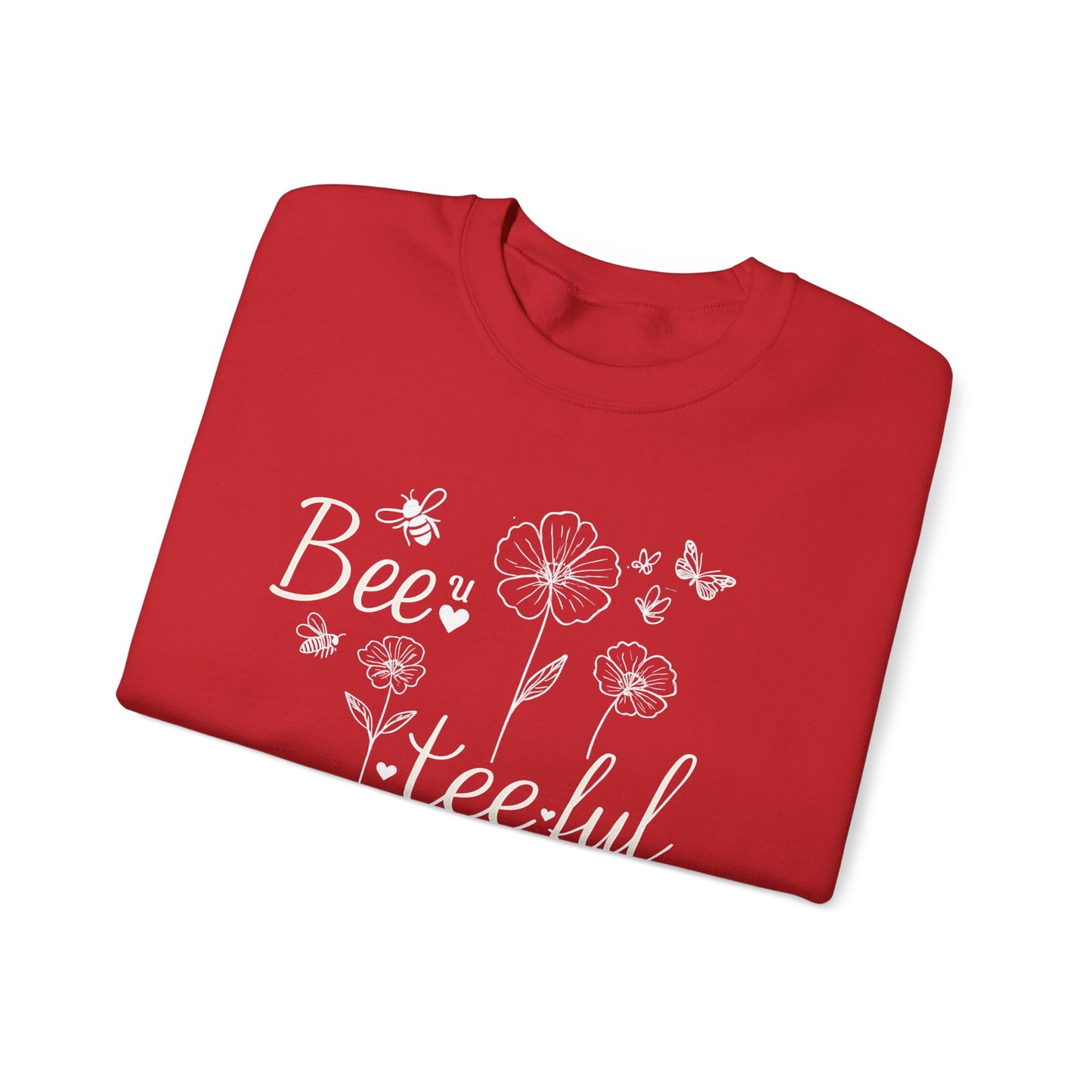 Beautiful – Whimsical Flowers, Bees & Butterflies Playful Sweatshirt