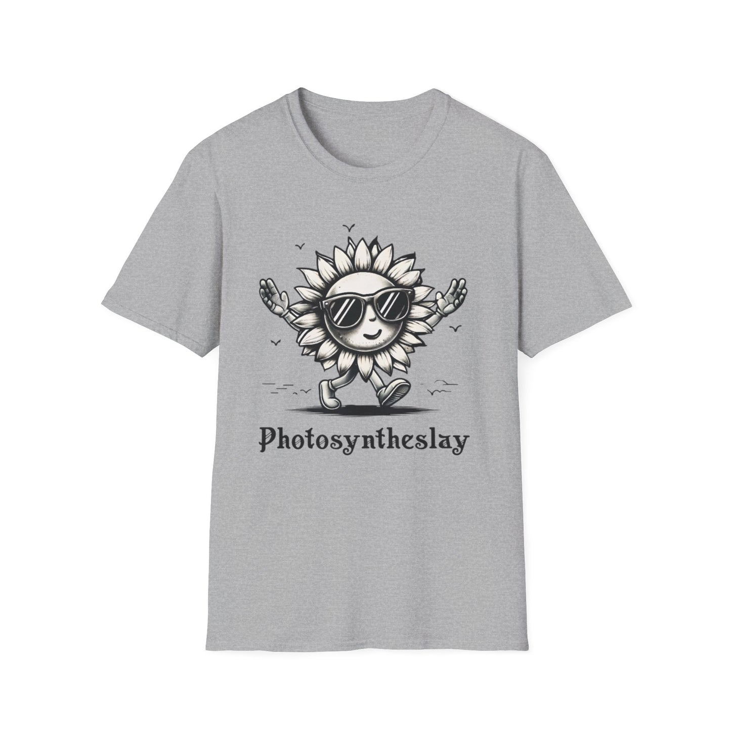 Photosyntheslay  - Playful Cartoon Sunflower with Sunglasses T-Shirt