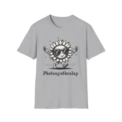 Photosyntheslay  - Playful Cartoon Sunflower with Sunglasses T-Shirt