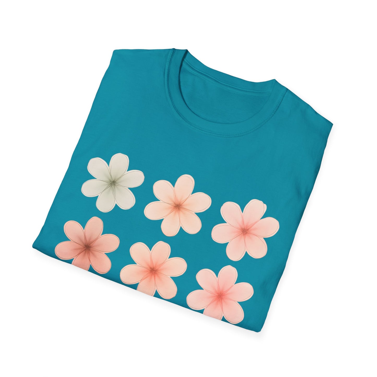 Soft Pastel Flowers Grid T-Shirt