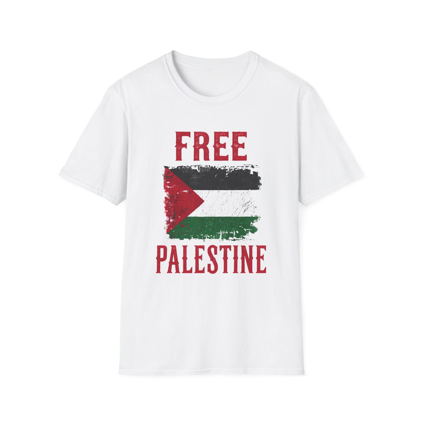 Free Palestine -  Palestine Distressed Flag T-Shirt