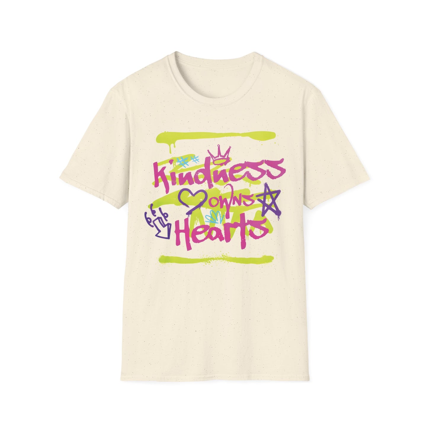 Kindness Owns Hearts - Graffiti Typography T-Shirt