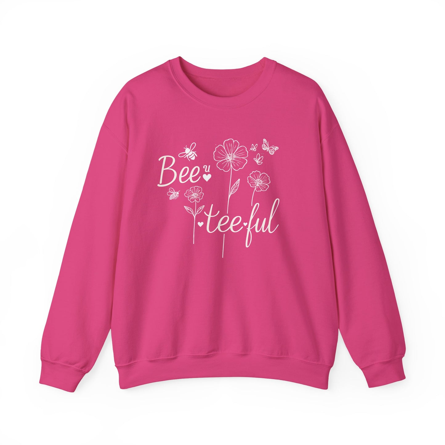 Beautiful – Whimsical Flowers, Bees & Butterflies Playful Sweatshirt