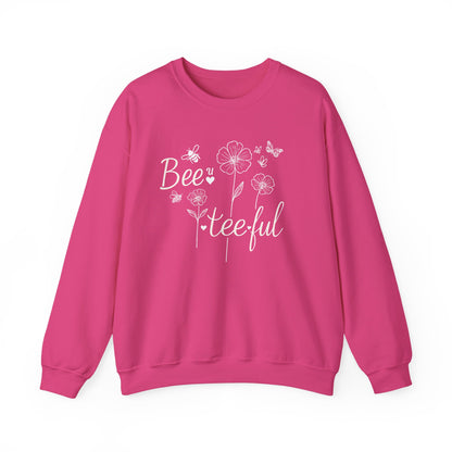 Beautiful – Whimsical Flowers, Bees & Butterflies Playful Sweatshirt