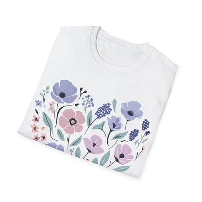 Heart Shaped Floral Arrangement T-Shirt -  Pastel Tones Design