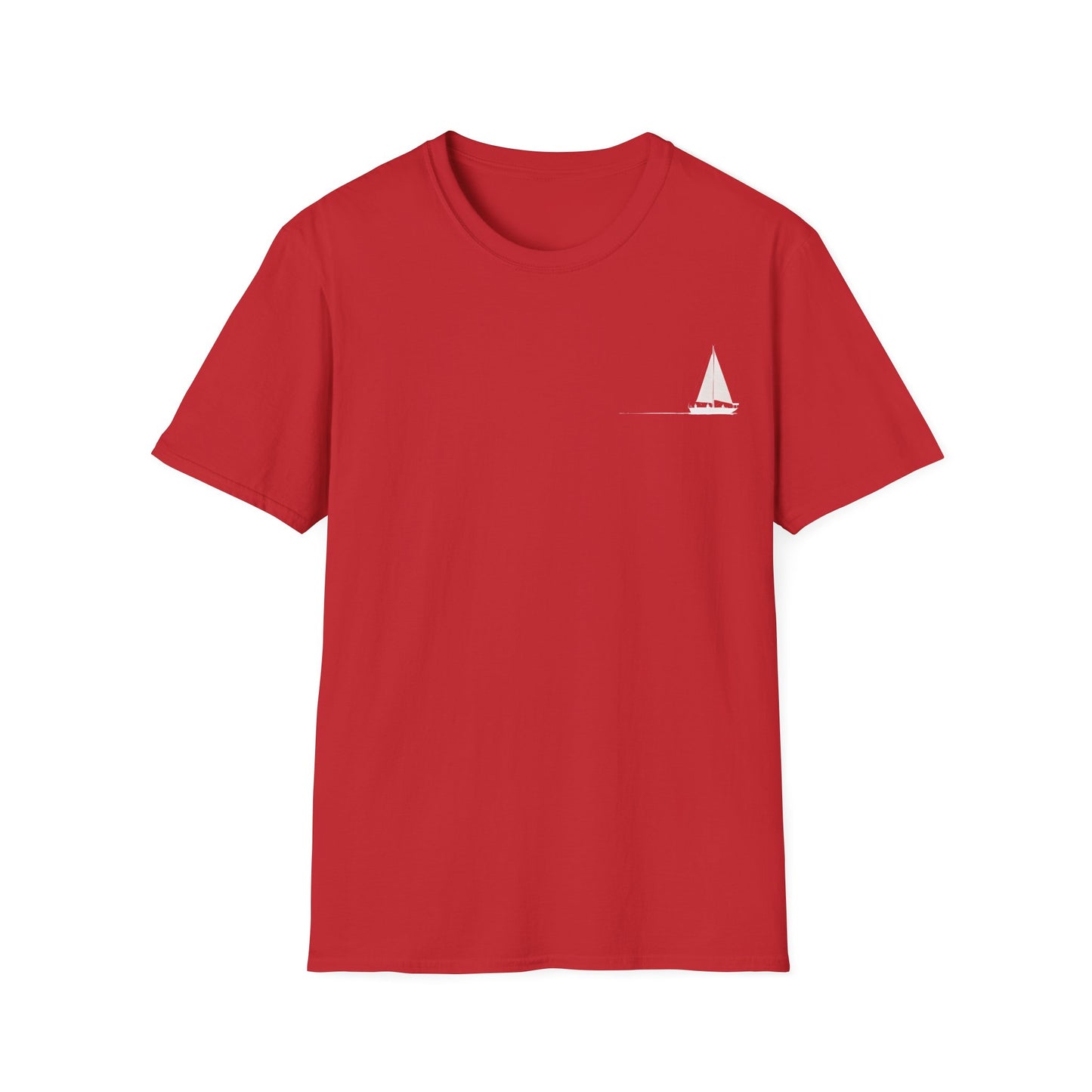 And The Journey Continues -  Minimalist Silhouette Sailboat T-Shirt
