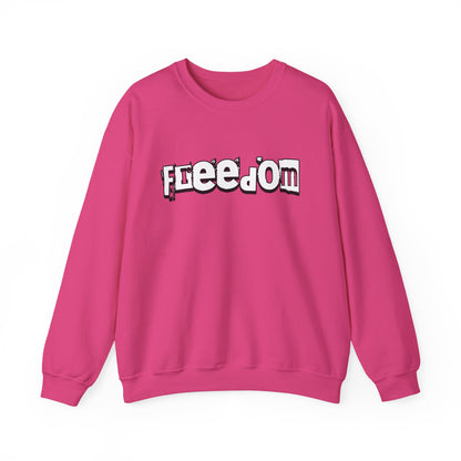 Free Palestine Free The World - Monochrome Graffiti Sweatshirt