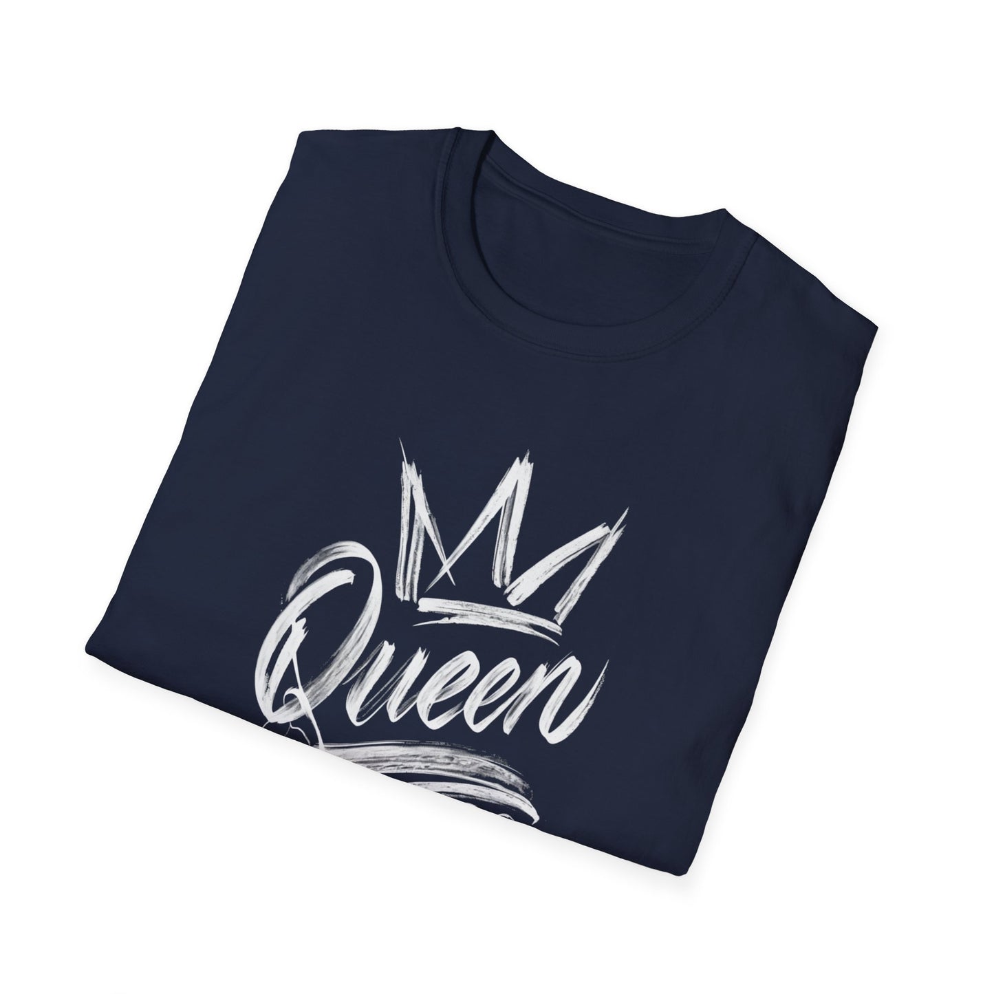 Queen T-Shirt – Chalkboard Art Crown Floral Design