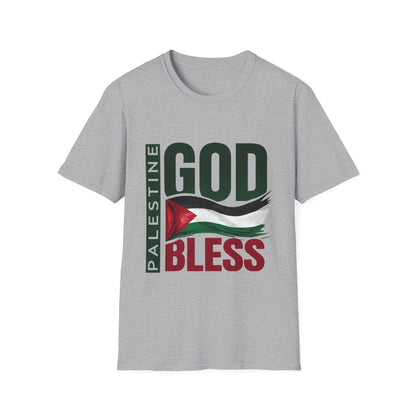 God Bless Palestine - Palestinian Distressed Flag