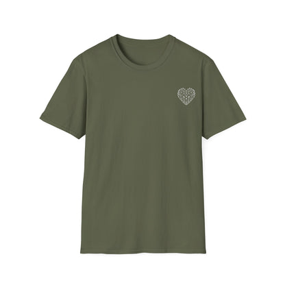 Geometric Wireframe Heart T-Shirt