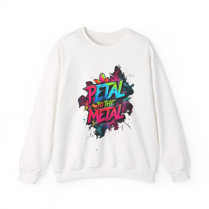 Petal To The Metal – Playful Vibrant Graffiti Typography Sweatshirt