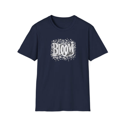 Vintage Bloom T-Shirt - Typography Monochrome Design