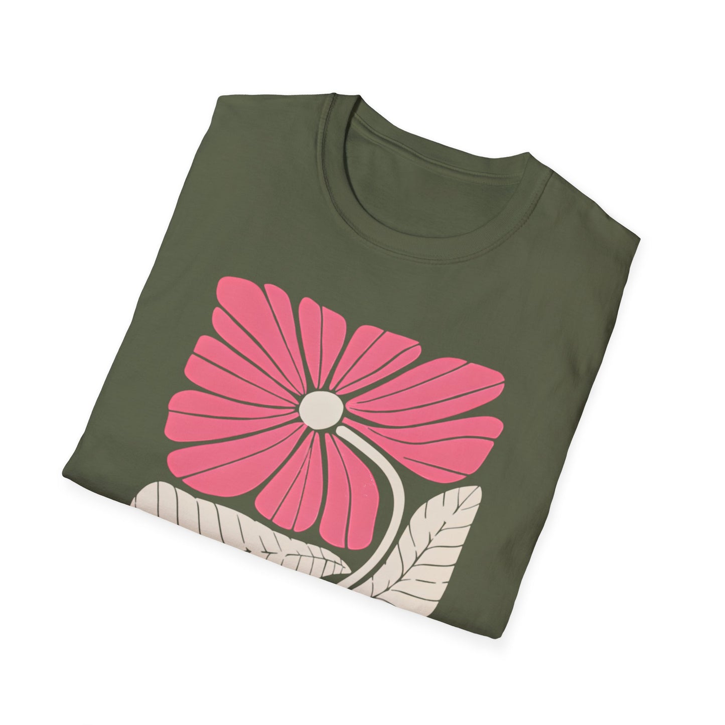 Vibrant Boho Flowers Minimalistic T-Shirt