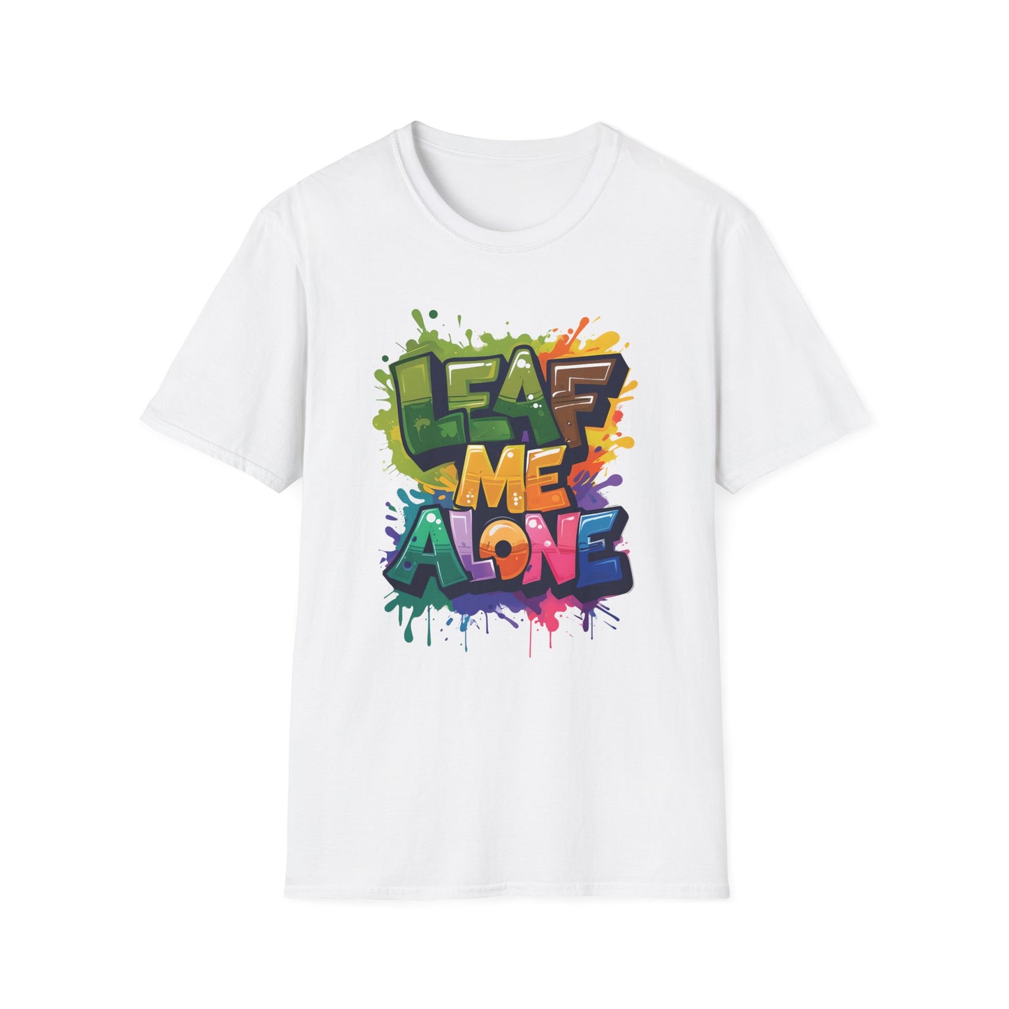 Leaf Me Alone T-Shirt – Graffiti Typography Design