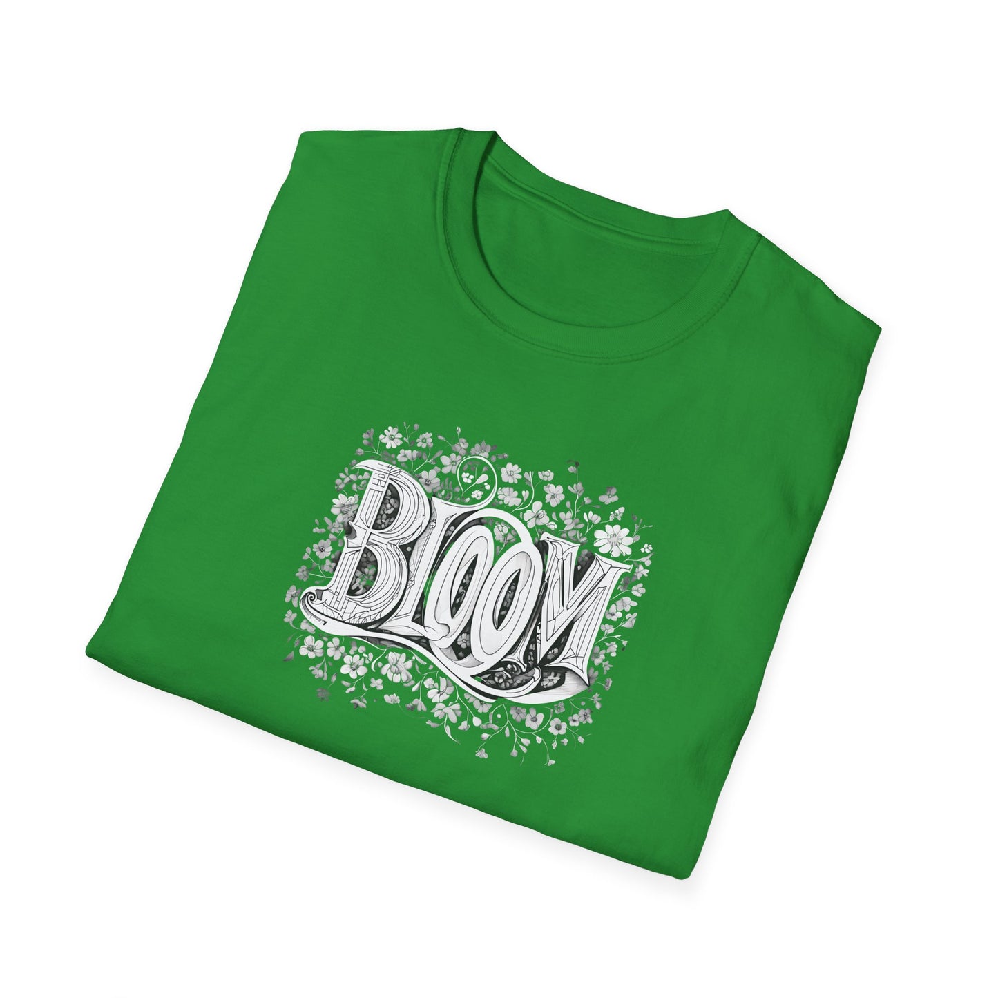 Vintage Bloom T-Shirt - Typography Monochrome Design