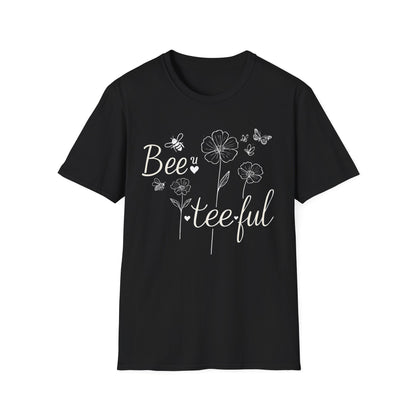 Beautiful T-Shirt – Whimsical Flowers, Bees & Butterflies – Playful Botanical Design