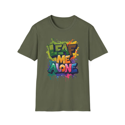 Leaf Me Alone T-Shirt – Graffiti Typography Design
