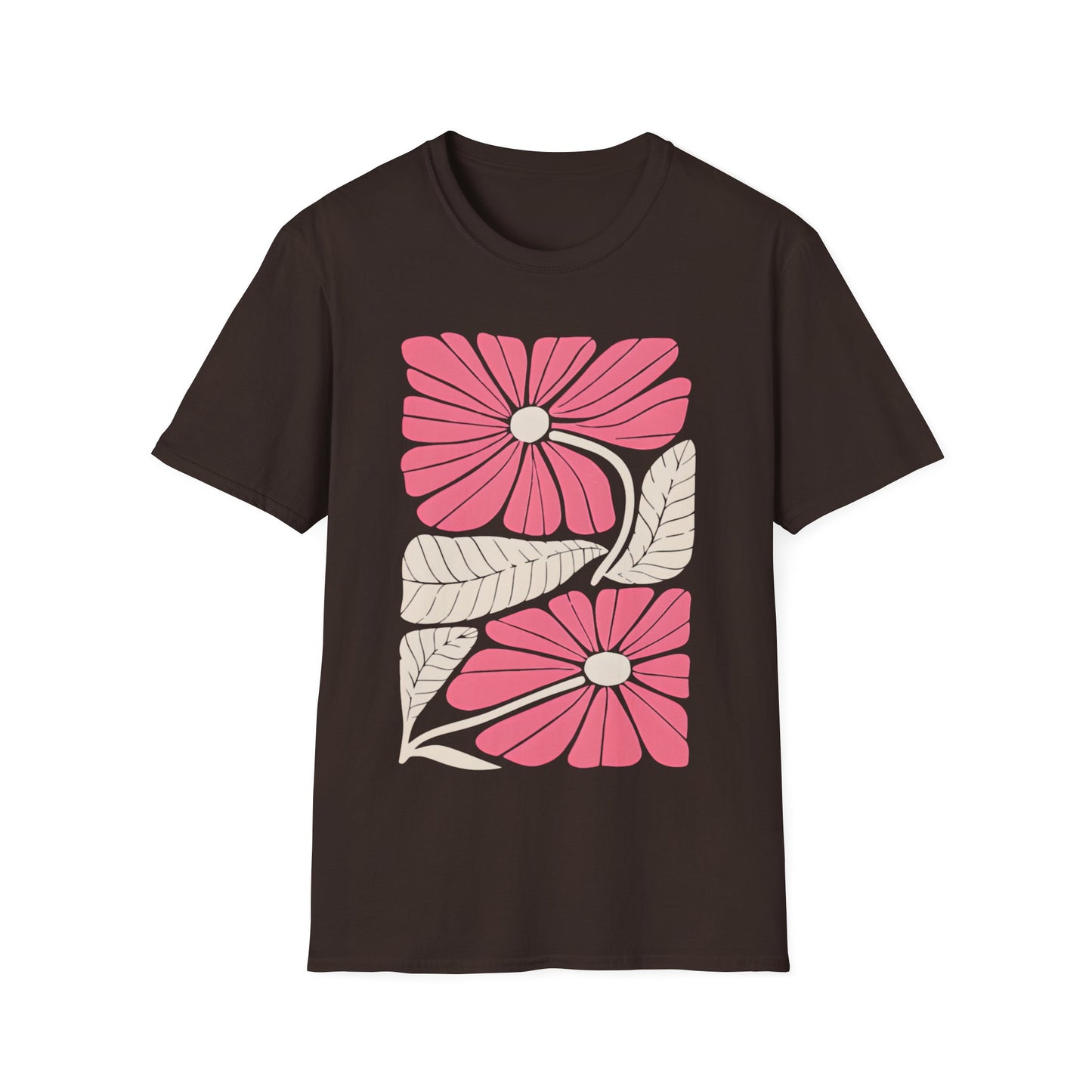 Vibrant Boho Flowers Minimalistic T-Shirt