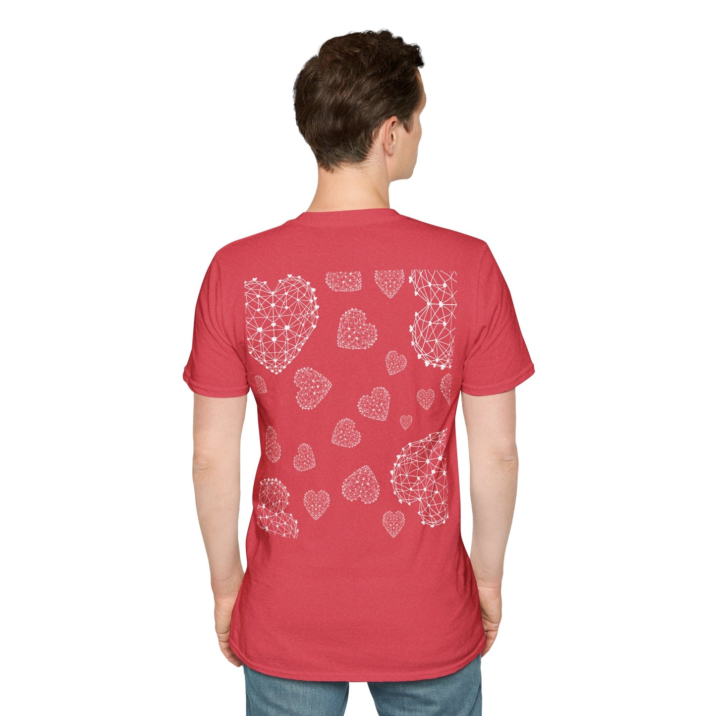 Geometric Wireframe Heart T-Shirt
