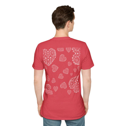Geometric Wireframe Heart T-Shirt