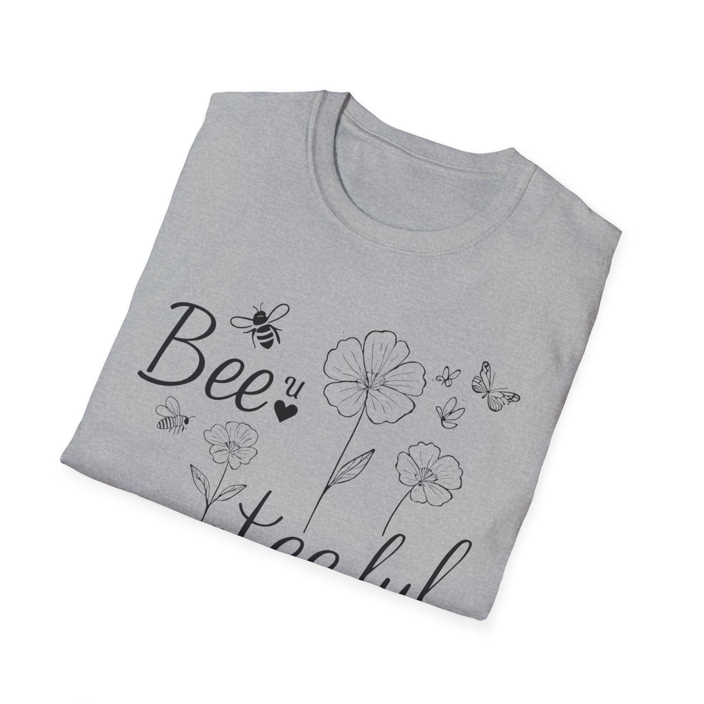 Beautiful T-Shirt – Whimsical Flowers, Bees & Butterflies – Playful Botanical Design