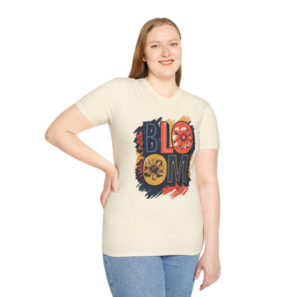 Vibrant Bloom T-Shirt - Typography Bold Design