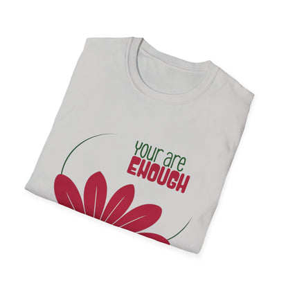 You Are Enough - Minimalistic Boho Flower T-Shirt