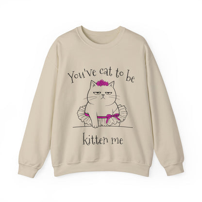 You've got to be kidding me -  Annoyed Cartoon Cat Boy in a Tutu Sweatshirt