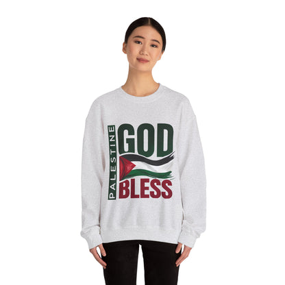 God Bless Palestine - Palestinian Distressed Flag