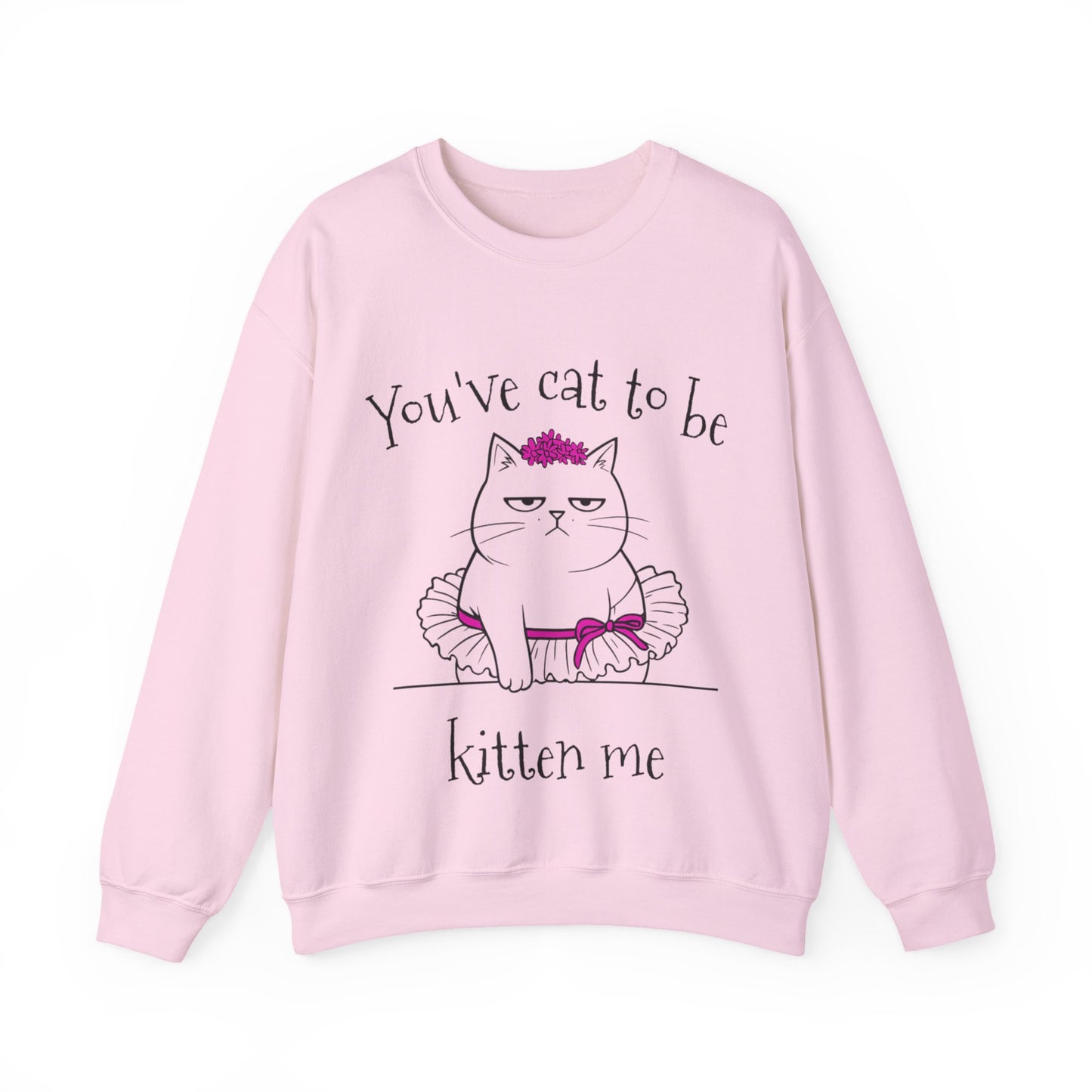 You've got to be kidding me -  Annoyed Cartoon Cat Boy in a Tutu Sweatshirt