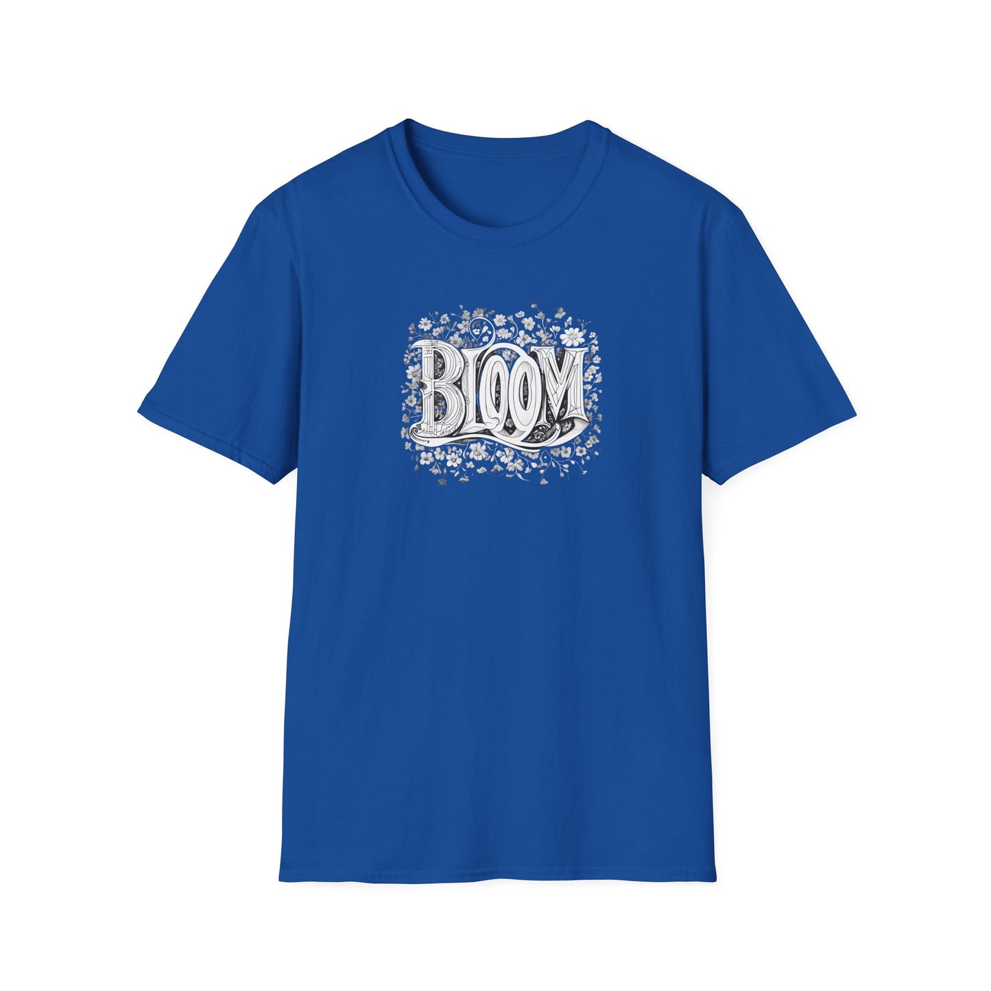 Vintage Bloom T-Shirt - Typography Monochrome Design