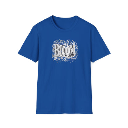 Vintage Bloom T-Shirt - Typography Monochrome Design