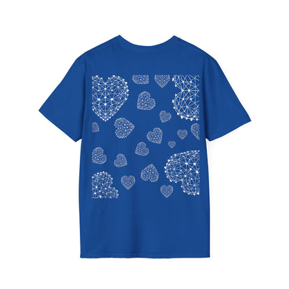 Geometric Wireframe Heart T-Shirt