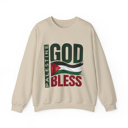 God Bless Palestine - Palestinian Distressed Flag