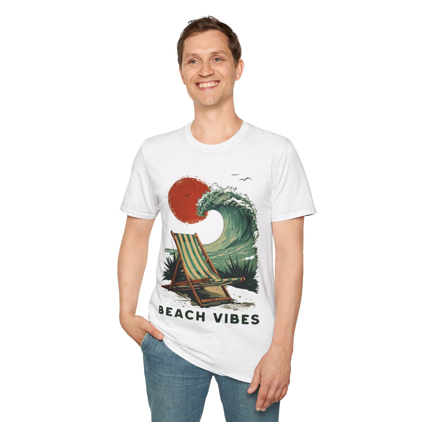 Beach Vibes - Vintage Beach Landscape T-Shirt