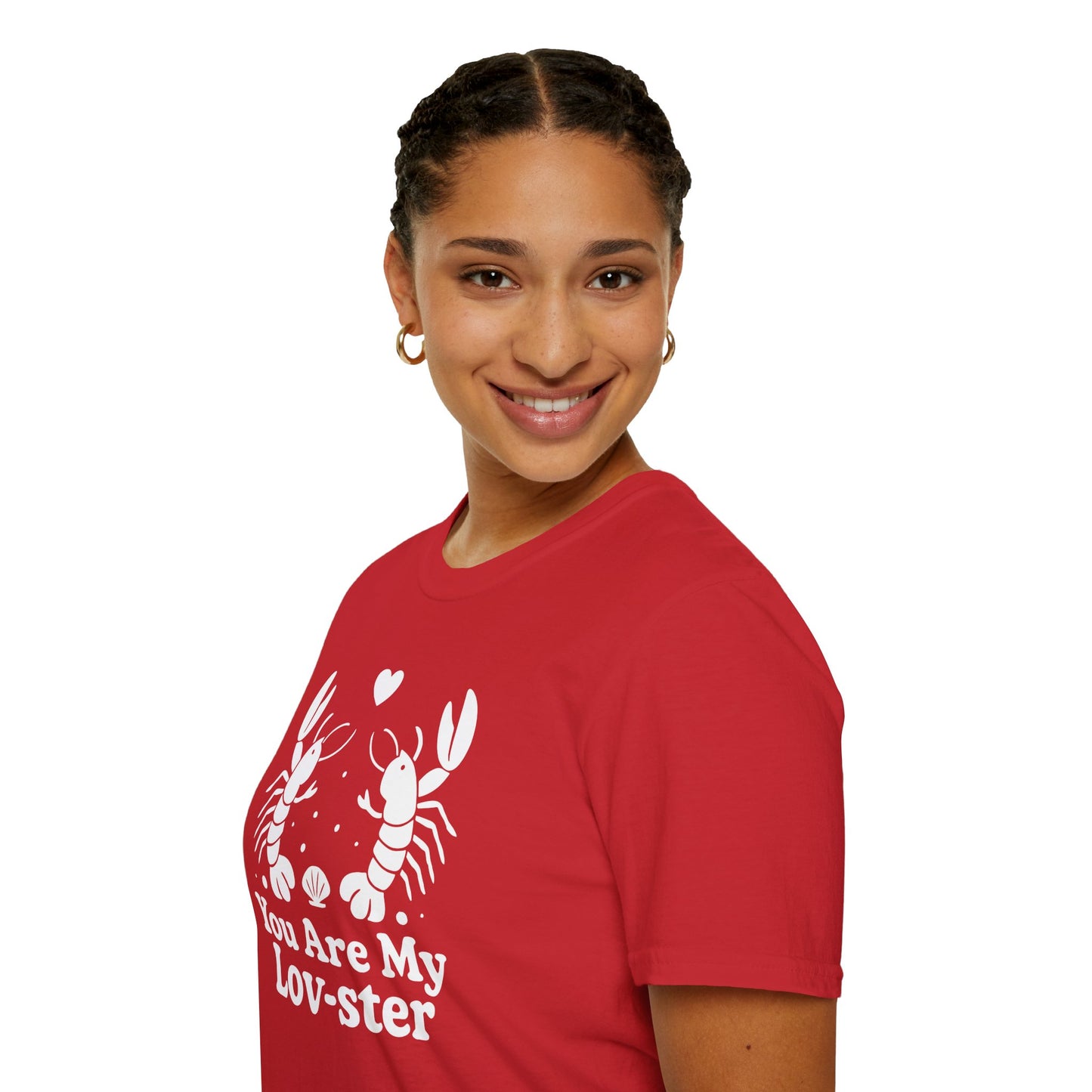 You Are My Lov-ster T-Shirt - White Cartoon of a Couple Lobsters Design