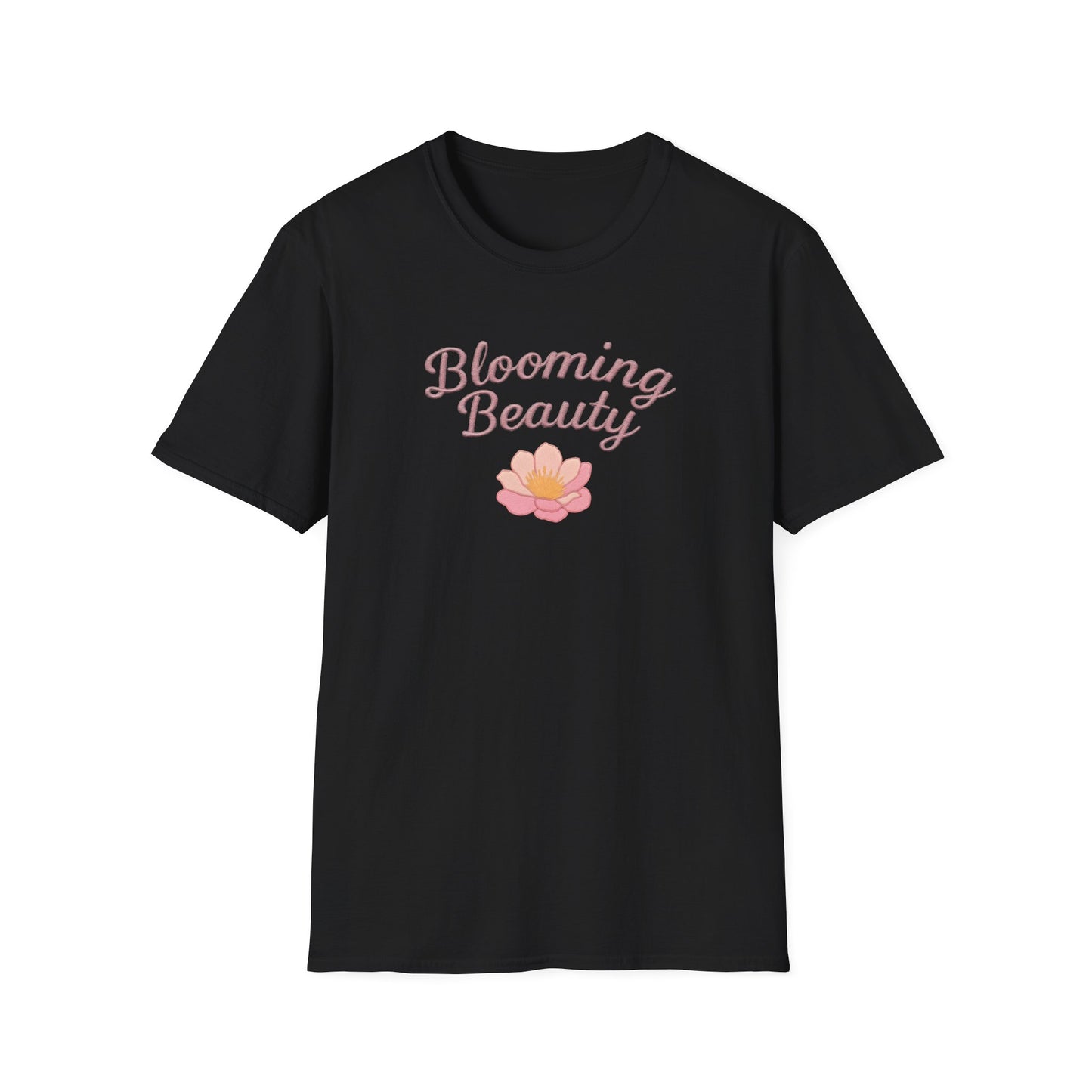 Blooming Beauty T-Shirt – Embroidery Like Style Typography And Floral Design