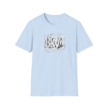 Vintage Bloom T-Shirt - Typography Monochrome Design