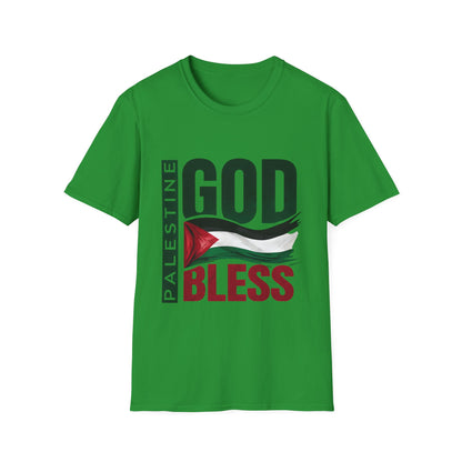 God Bless Palestine - Palestinian Distressed Flag