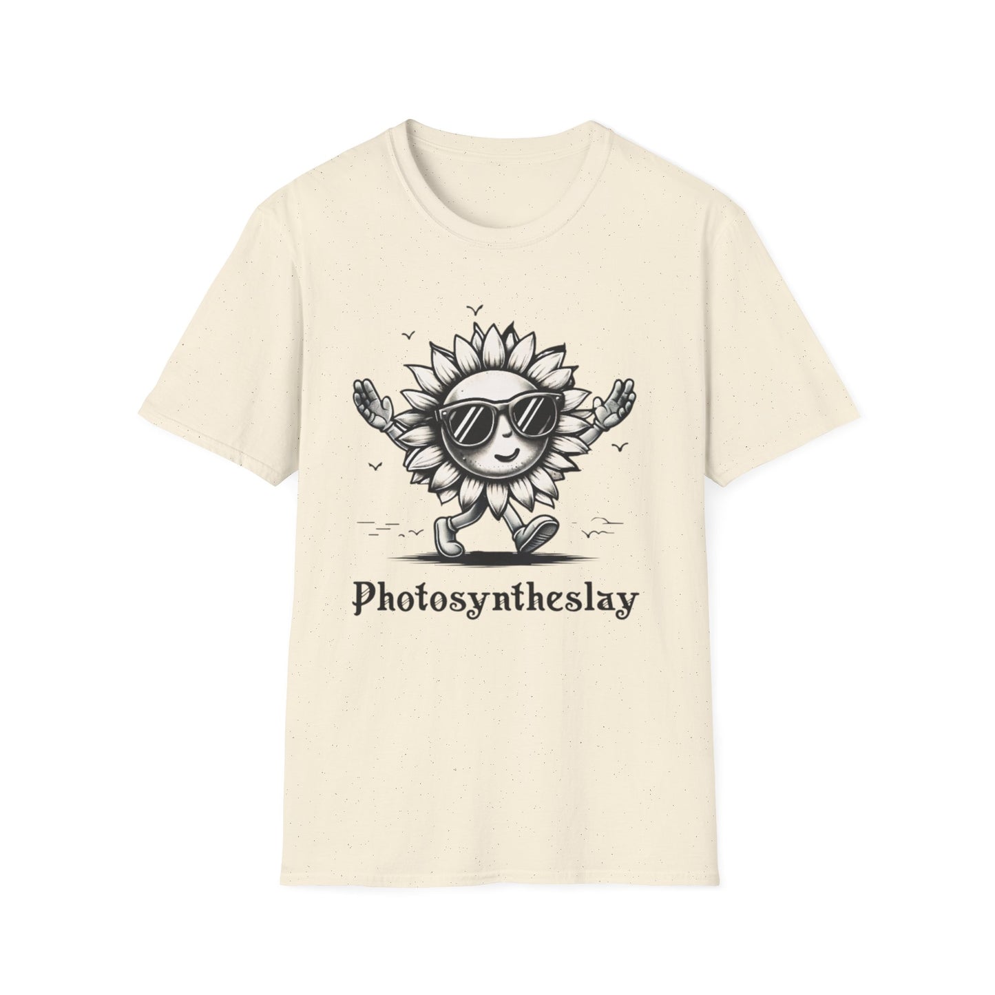 Photosyntheslay  - Playful Cartoon Sunflower with Sunglasses T-Shirt
