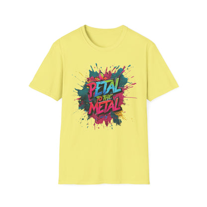 Petal To The Metal  – Playful Vibrant Graffiti Typography T-Shirt