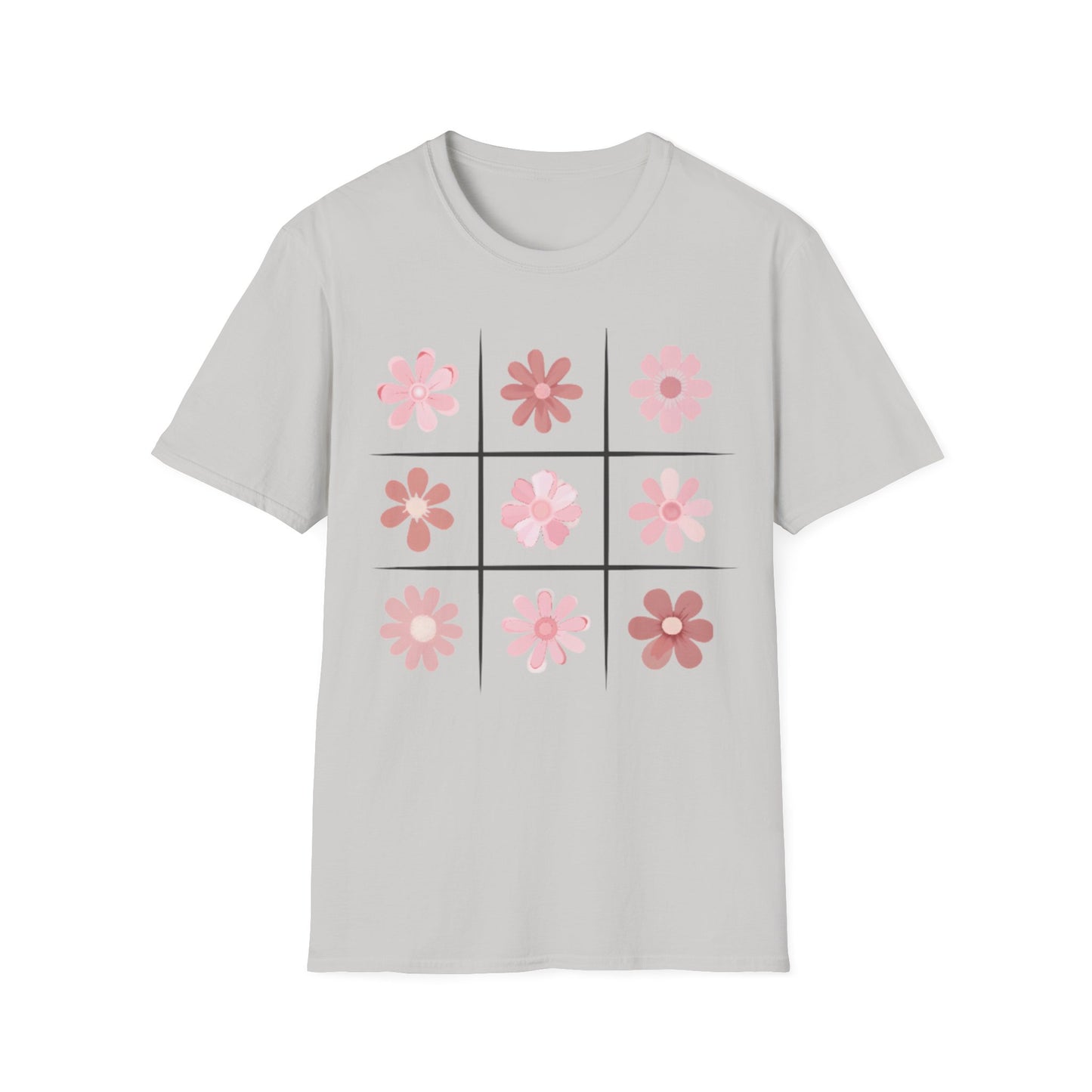 Watercolor Soft Colors Flowers Grid T-Shirt
