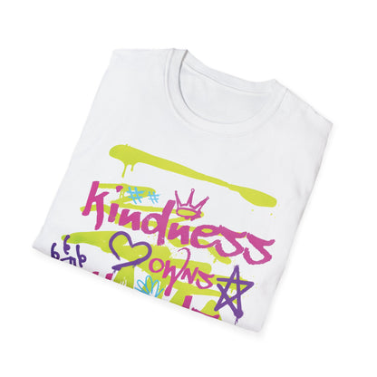 Kindness Owns Hearts - Graffiti Typography T-Shirt
