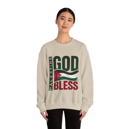 God Bless Palestine - Palestinian Distressed Flag